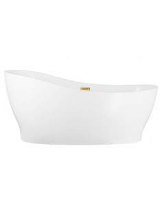 Wanna wolnostojąca Corsan E322 Diva 160 cm z wykończeniem różowe złoto 1