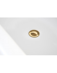 Wanna wolnostojąca Corsan E041 Olvena 160 cm z wykończeniem różowe złoto 1 2