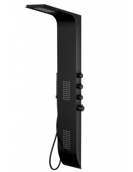 Panel prysznicowy Corsan Duo A777 czarny z hydromasażem i termostatem 1