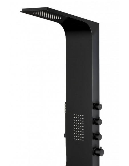 Panel prysznicowy Corsan Duo A777 czarny z hydromasażem i termostatem 3