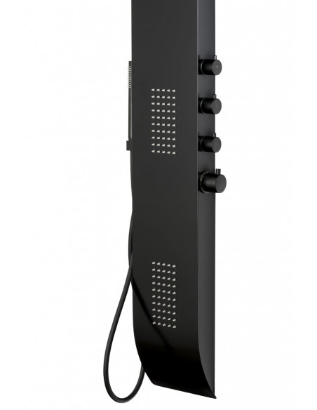 Panel prysznicowy Corsan Duo A777 czarny z hydromasażem i termostatem 2