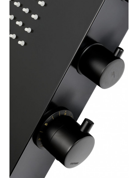 Panel prysznicowy Corsan Duo A777 czarny z hydromasażem i termostatem 5
