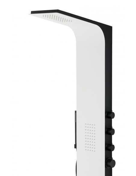 Panel prysznicowy Corsan Duo A777 biało-czarny z hydromasażem 3