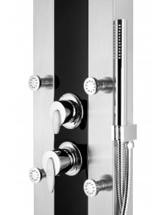 Panel prysznicowy Corsan Araga S011 czarny z hydromasażem 1 2