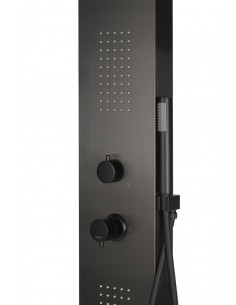 Panel prysznicowy Corsan Tugela S029 czarny z hydromasażem 1 2