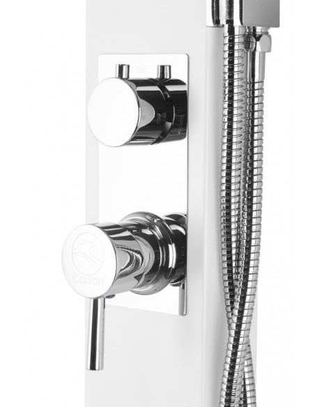 Panel prysznicowy Corsan Tosca A052 biały z hydromasażem 4