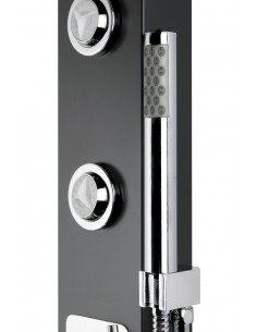 Panel prysznicowy Corsan Tosca A052 czarny z hydromasażem 1 2