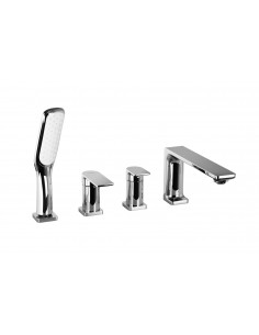 Bateria wannowa otworowa Corsan CMB7142CH Trino chromowana 1