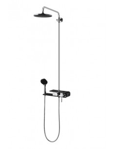 Kolumna prysznicowa Corsan CMN002 Klar Fiber chrom z czarnym 1