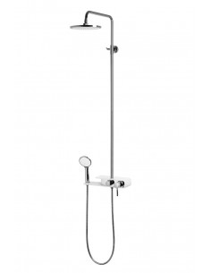 Kolumna prysznicowa Corsan CMN002 Klar Fiber chrom z białym 1