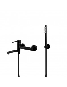 Zestaw wannowo prysznicowy Corsan CMZ062BL Lugo czarny z wylewką 1