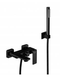 Zestaw wannowo prysznicowy Corsan CMZ056 Trino czarny z wylewką 1