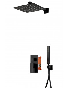 Zestaw prysznicowy podtynkowy Corsan Z01MBL czarny 1