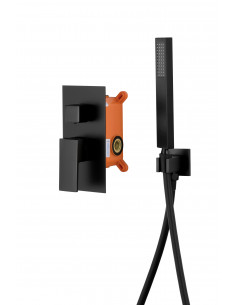 Zestaw prysznicowy podtynkowy Corsan Z01MBL czarny 1 2