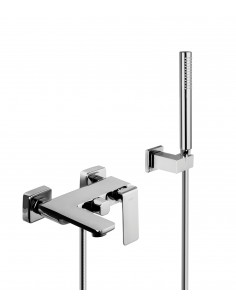 Zestaw wannowo prysznicowy Corsan CMZ055 Trino chromowany z wylewką 1