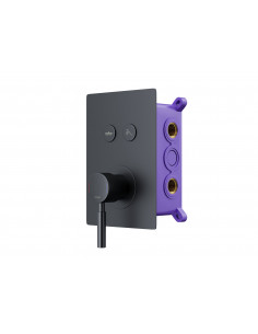 Bateria prysznicowa podtynkowa Corsan BM02BL czarna 1 2