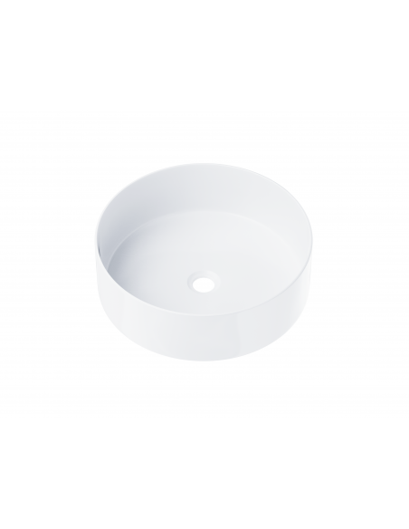 Umywalka nablatowa Corsan 649940 okrągła biała 40,5 x 40,5 x 13 cm 4