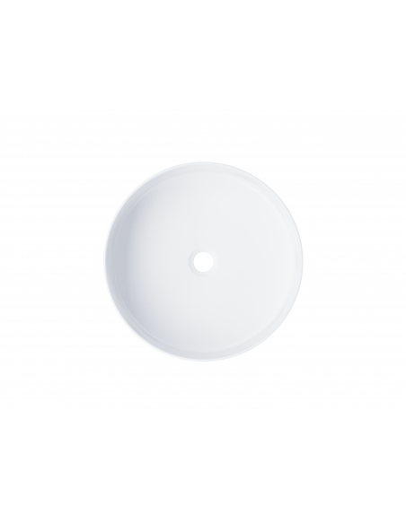 Umywalka nablatowa Corsan 649940 okrągła biała 40,5 x 40,5 x 13 cm 5