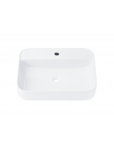 Umywalka nablatowa Corsan 649896 prostokątna biała 50 x 40 x 14 cm z otworem na baterię 1
