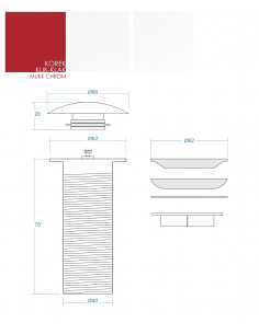 Korek do umywalki Corsan klik klak okrągły biały 1 2