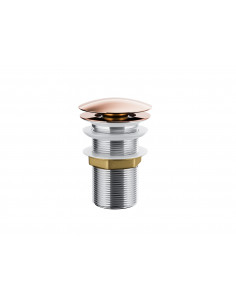 Korek do umywalki Corsan klik klak okrągły różowe złoto 1