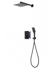 Zestaw prysznicowy podtynkowy Corsan 646994 z termostatem czarny 1 2