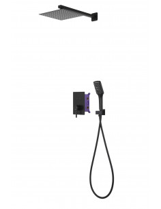 Zestaw prysznicowy podtynkowy Corsan 646987 czarny 1 2