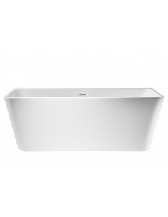 Wanna przyścienna wolnostojąca Corsan E019 Iseo 170 cm z szeroką krawędzią i wykończeniem chrom 1