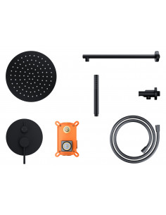 Zestaw prysznicowy podtynkowy Corsan Z03MBL Lugo czarny 1