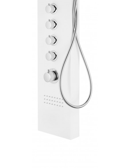 Panel prysznicowy Corsan Akoja A025 biały z hydromasażem i termostatem 4