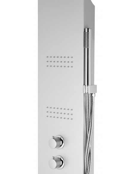 Panel prysznicowy Corsan Akoja A025 gwiezdna szarość z hydromasażem i termostatem 2
