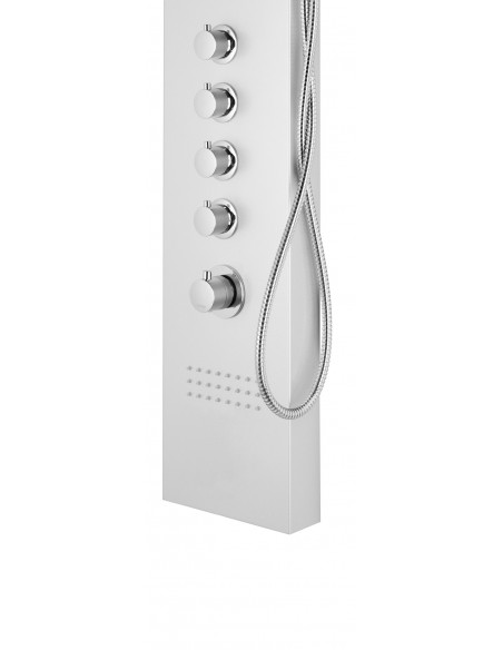 Panel prysznicowy Corsan Akoja A025 gwiezdna szarość z hydromasażem i termostatem 3
