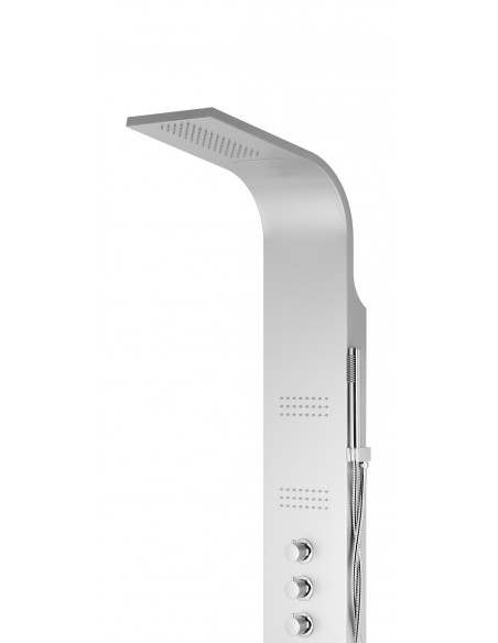 Panel prysznicowy Corsan Akoja A025 gwiezdna szarość z hydromasażem i termostatem 4
