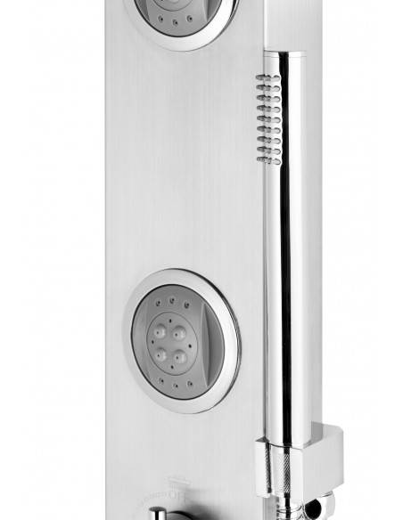 Panel prysznicowy Corsan Snake S002 srebrny z hydromasażem i termostatem 3
