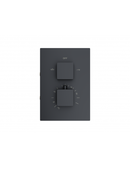Bateria prysznicowa podtynkowa Corsan CMT01BL z termostatem czarna 4