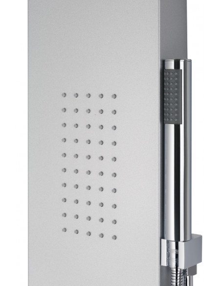 Panel prysznicowy Corsan Alto A017 gwiezdna szarość z hydromasażem i oświetleniem LED 4