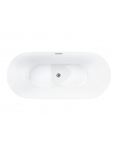 Wanna wolnostojąca Corsan E041 Olvena 159 cm z wykończeniem chrom 1 2