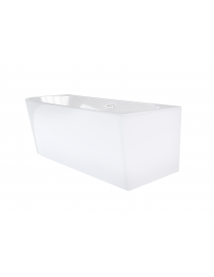 Wanna narożna Corsan Intero prawa 160 cm z wykończeniem białym 1 2