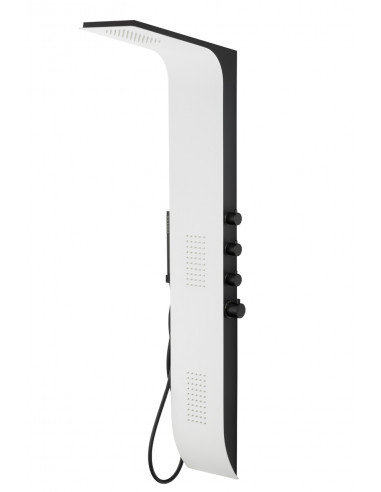 Panel prysznicowy Corsan Duo A777 biało-czarny z hydromasażem i termostatem 1