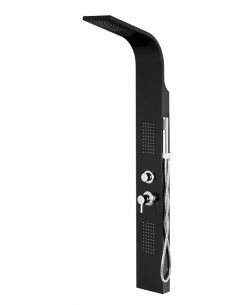 Panel prysznicowy Corsan Alto A017 czarny chrom z hydromasażem 1