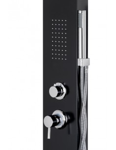 Panel prysznicowy Corsan Alto A017 czarny chrom z hydromasażem 1 2