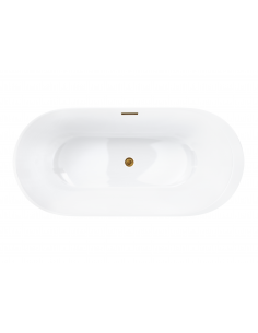 Wanna wolnostojąca Corsan E042 Reno 160 cm z wykończeniem złotym 1 2