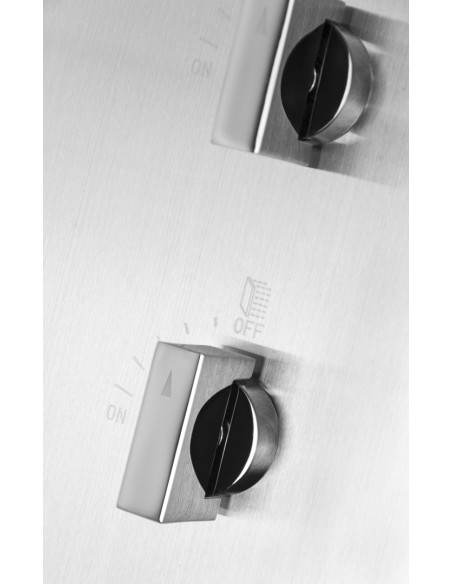 Panel prysznicowy Corsan Neo S060 srebrny z hydromasażem, oświetleniem i wylewką 4