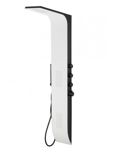 Panel prysznicowy Corsan Duo A777 biało-czarny z hydromasażem i termostatem 8