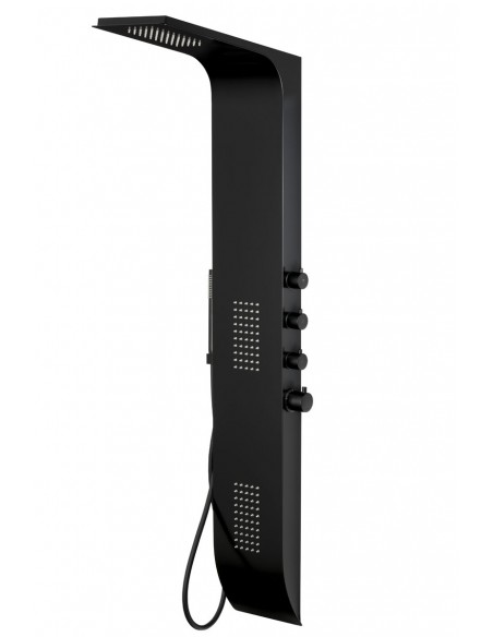 Panel prysznicowy Corsan Duo A777 czarny z hydromasażem i termostatem 11