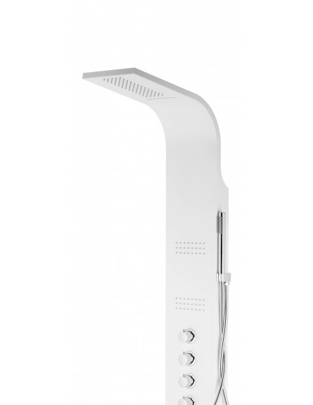 Panel prysznicowy Corsan Akoja A025 biały z hydromasażem i termostatem 8
