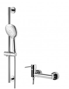 Zestaw prysznicowy natynkowy Corsan CMZ061 chromowany z drążkiem 1 2