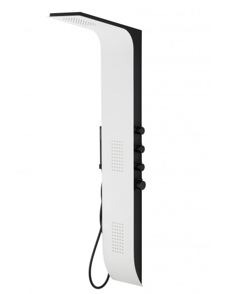 Panel prysznicowy Corsan Duo A777 biało-czarny z hydromasażem 7