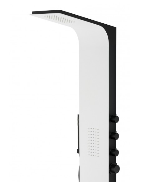 Panel prysznicowy Corsan Duo A777 biało-czarny z hydromasażem 9