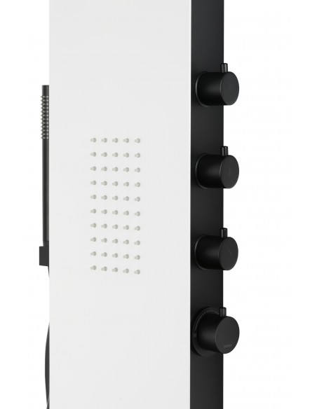 Panel prysznicowy Corsan Duo A777 biało-czarny z hydromasażem 10